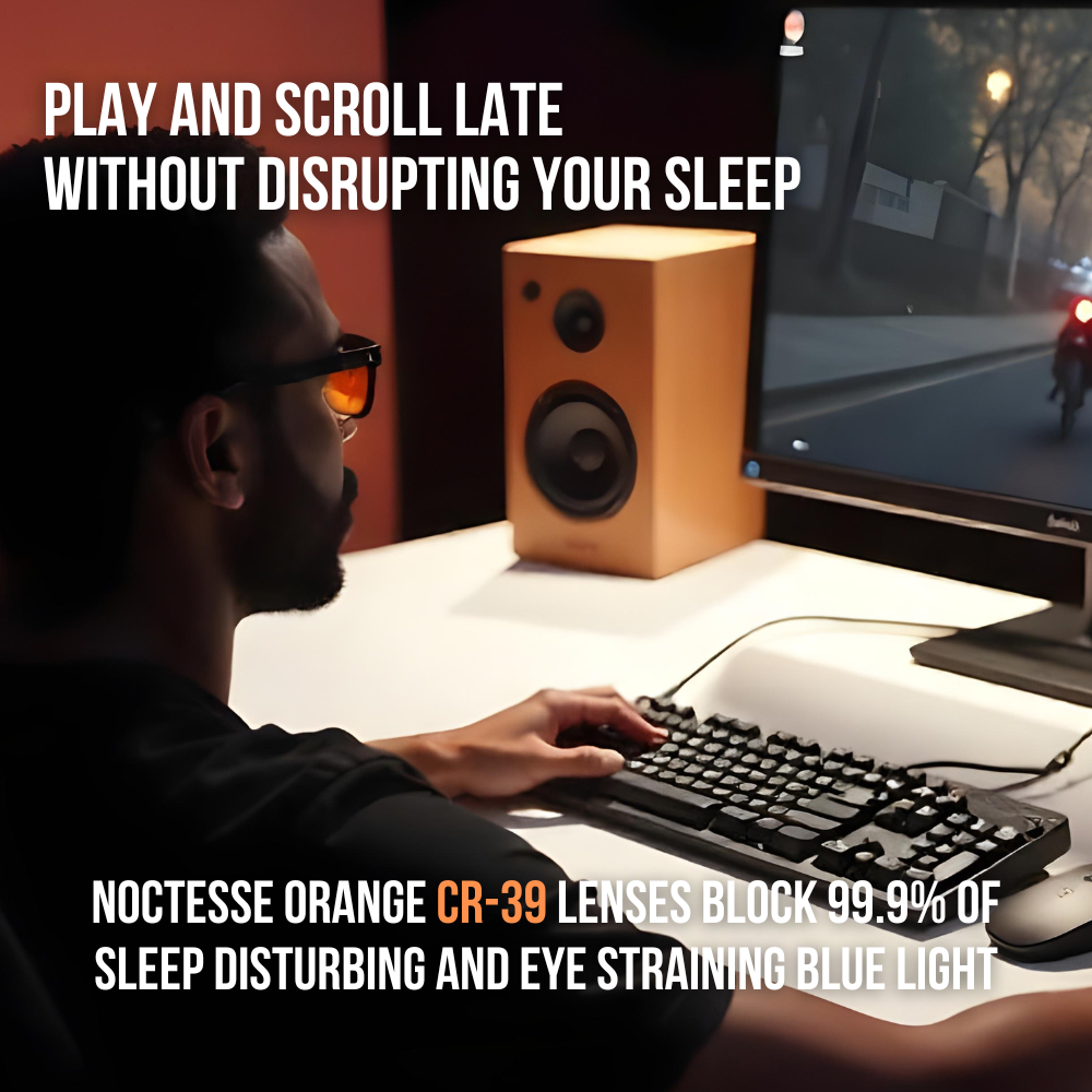 The Vanguard Orange Lens Blue Light Blocking Glasses for Gaming