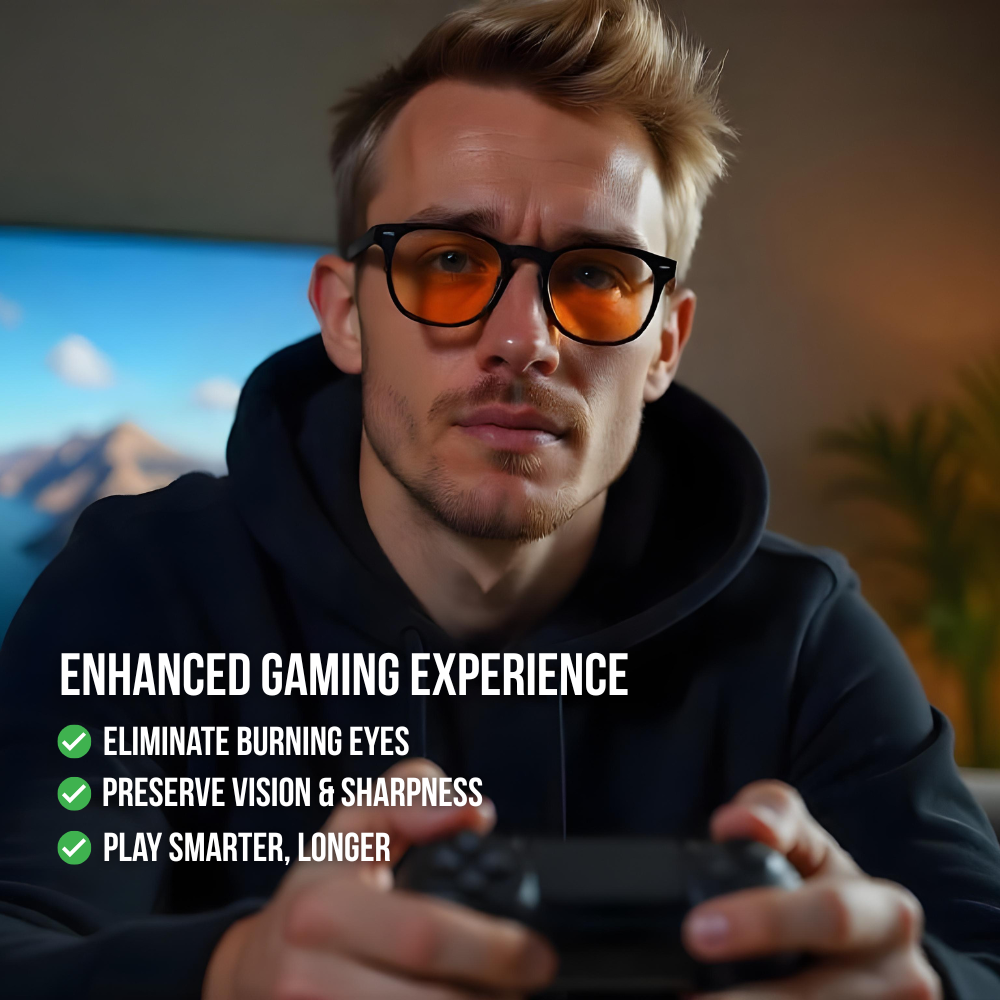 The Vanguard Orange Lens Blue Light Blocking Glasses for Gaming