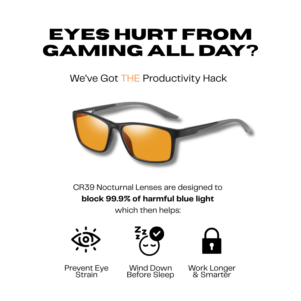 The Vanguard Orange Lens Blue Light Blocking Glasses for Gaming